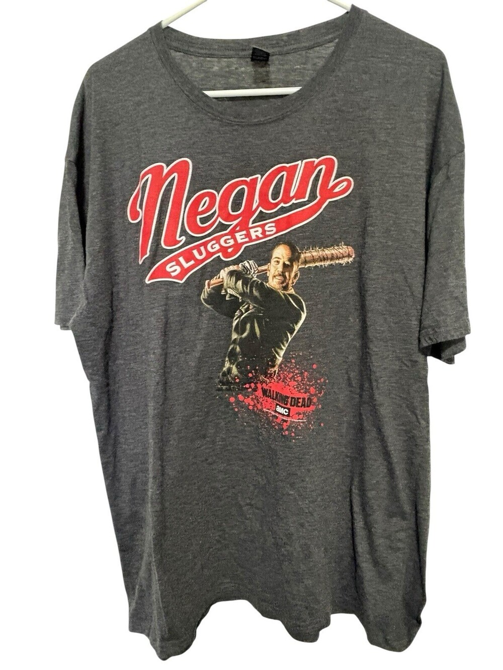 Loot Crate XL Negan Sluggers Walking Dead Graphic T Shirt Gray
